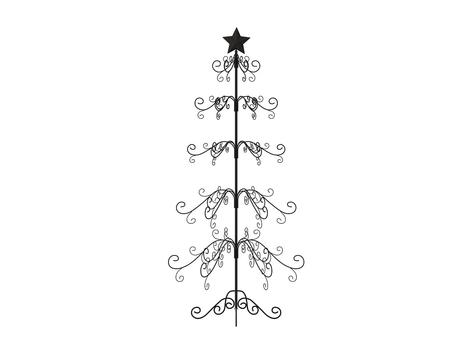 Weihnachtsbaum aus Metall zur Dekoration schwarz 150 cm