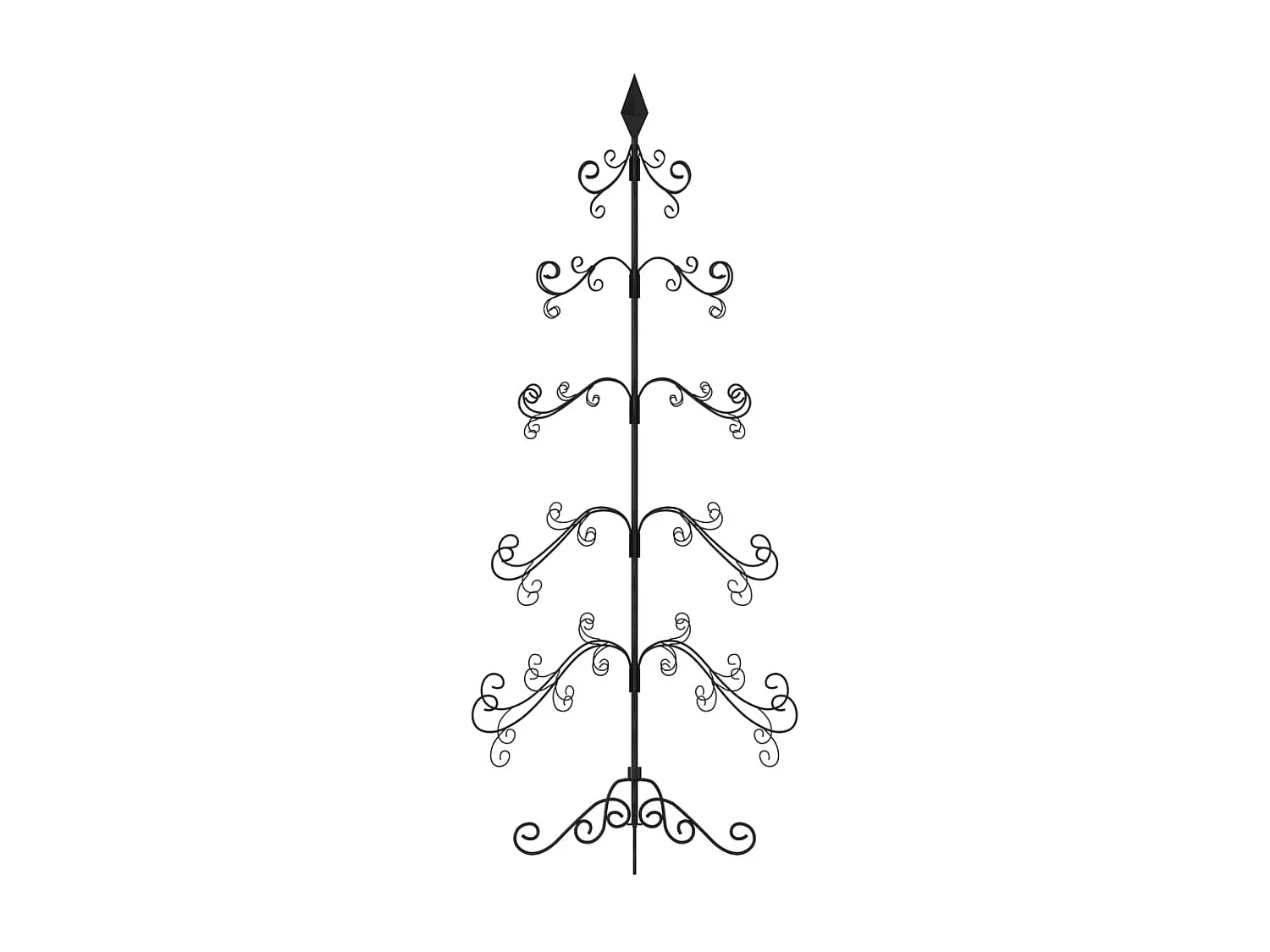 Weihnachtsbaum aus Metall zur Dekoration schwarz 150 cm