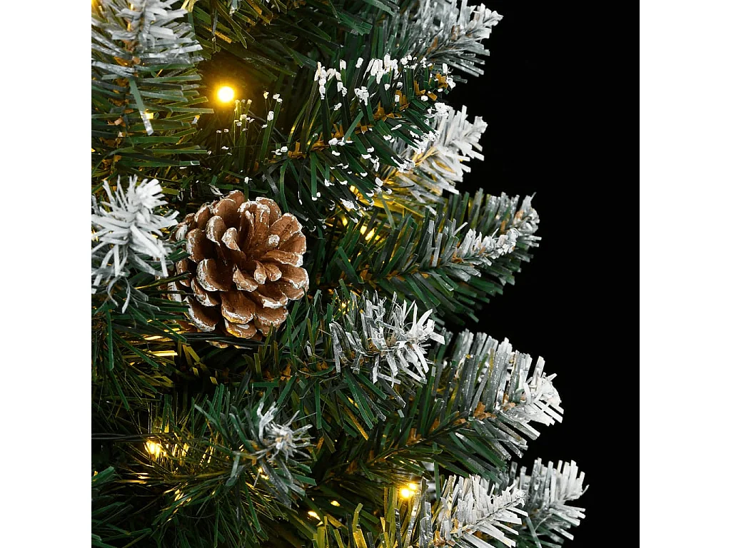 Albero di Natale artificiale slim 300 LED 210 cm