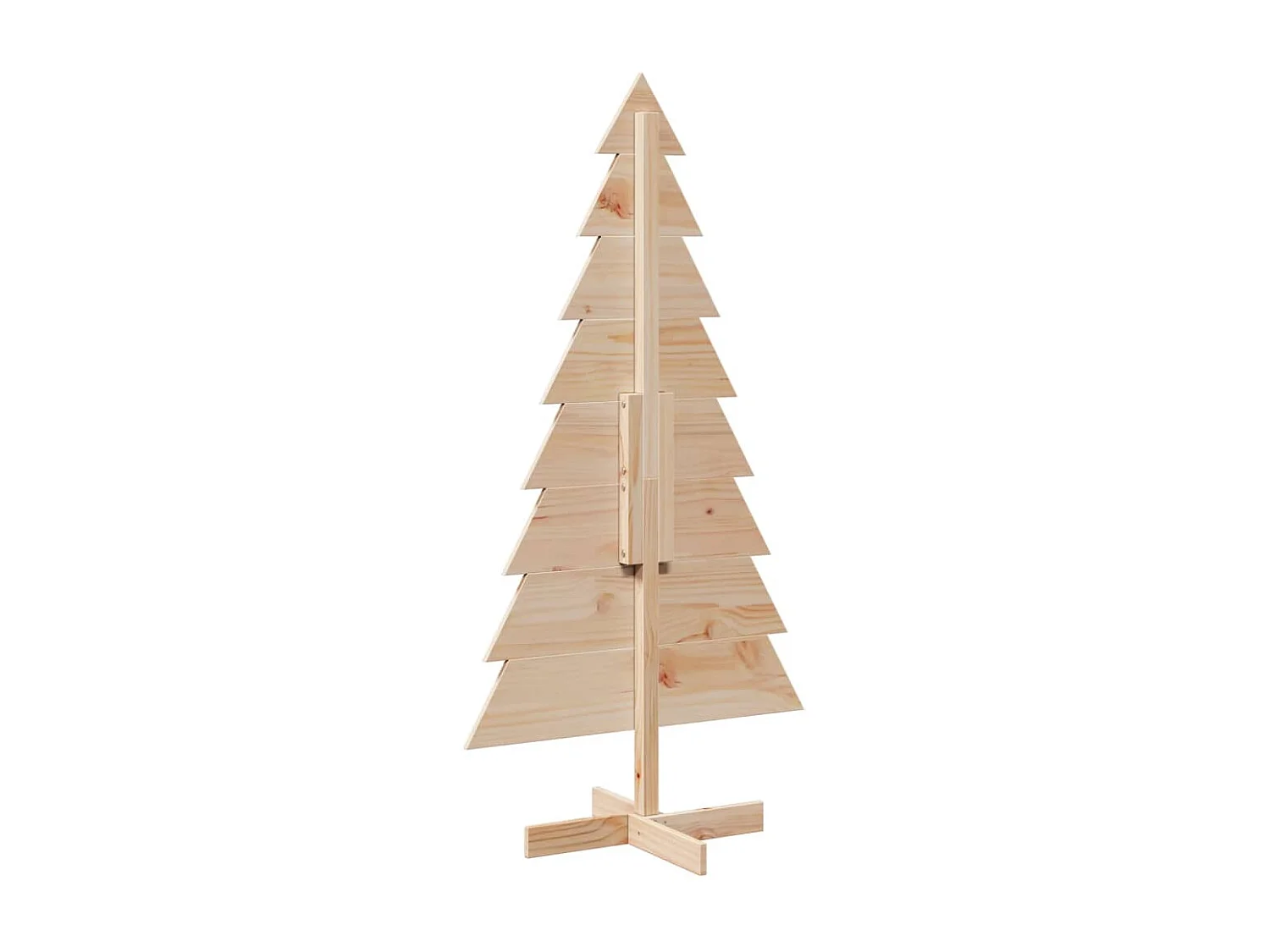 Albero di Natale in legno per decorazione 150 cm in legno di pino massiccio