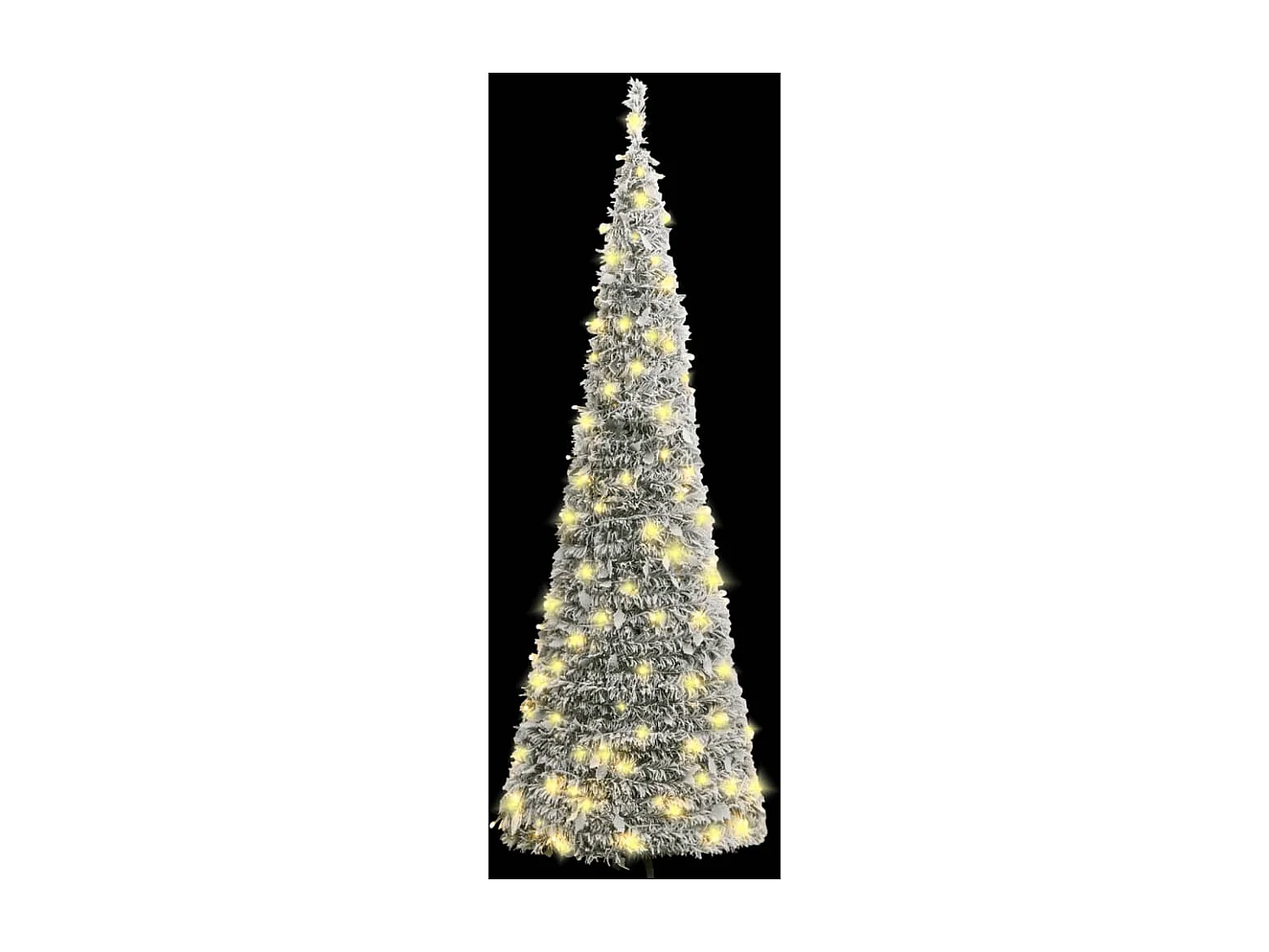 Árbol de Navidad artificial retráctil con nieve flocada 200 LED