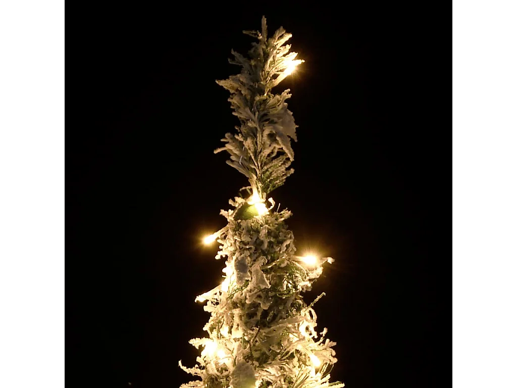 Árbol de Navidad artificial retráctil con nieve flocada 200 LED