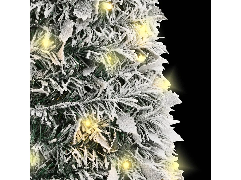 Árbol de Navidad artificial retráctil con nieve flocada 200 LED