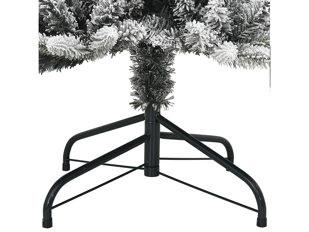 Albero di Natale artificiale 300 led e neve floccata 210 cm