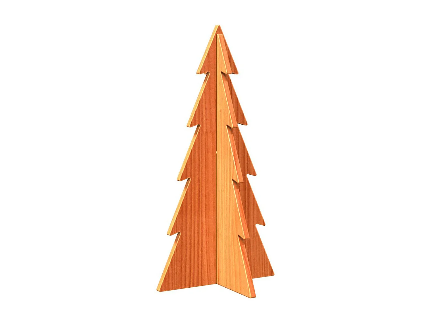 Arbre de Noël en bois pour décoration 59,5cm bois de pin massif