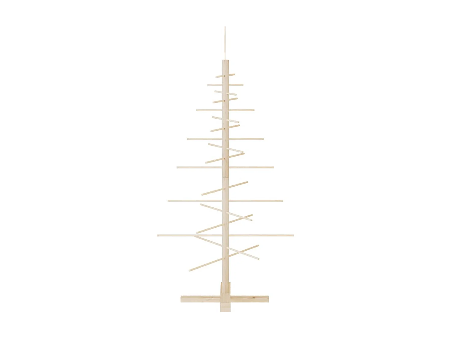 Holz-Weihnachtsbaum zur Dekoration 125 cm aus massivem Kiefernholz