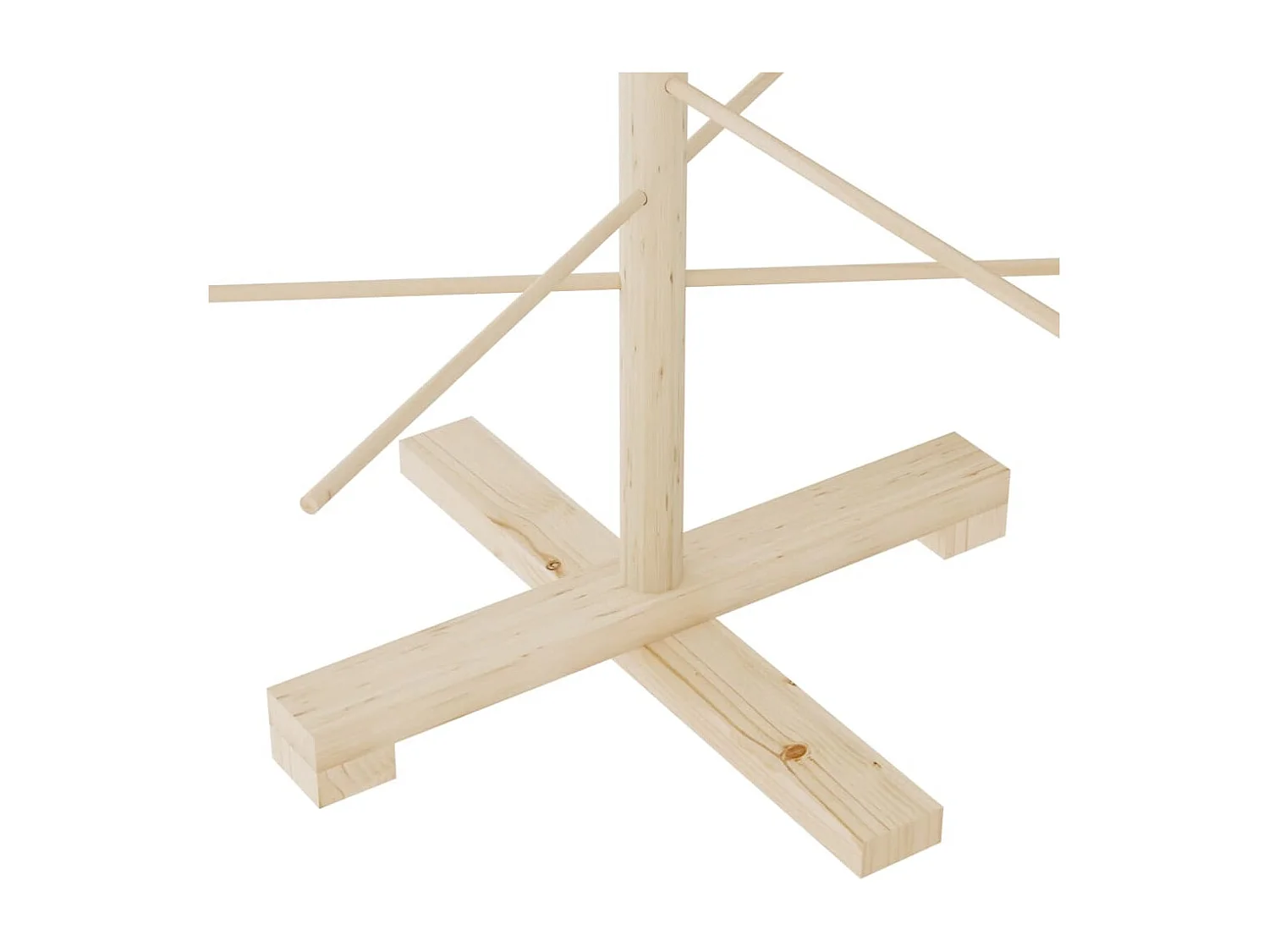 Albero di Natale in legno per decorazione 125 cm in legno di pino massiccio