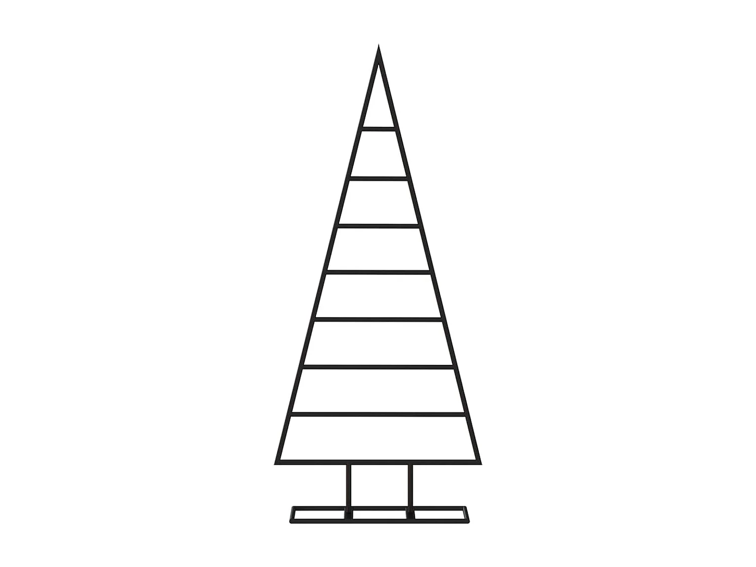 Albero di Natale in metallo per decorazione nero 125 cm