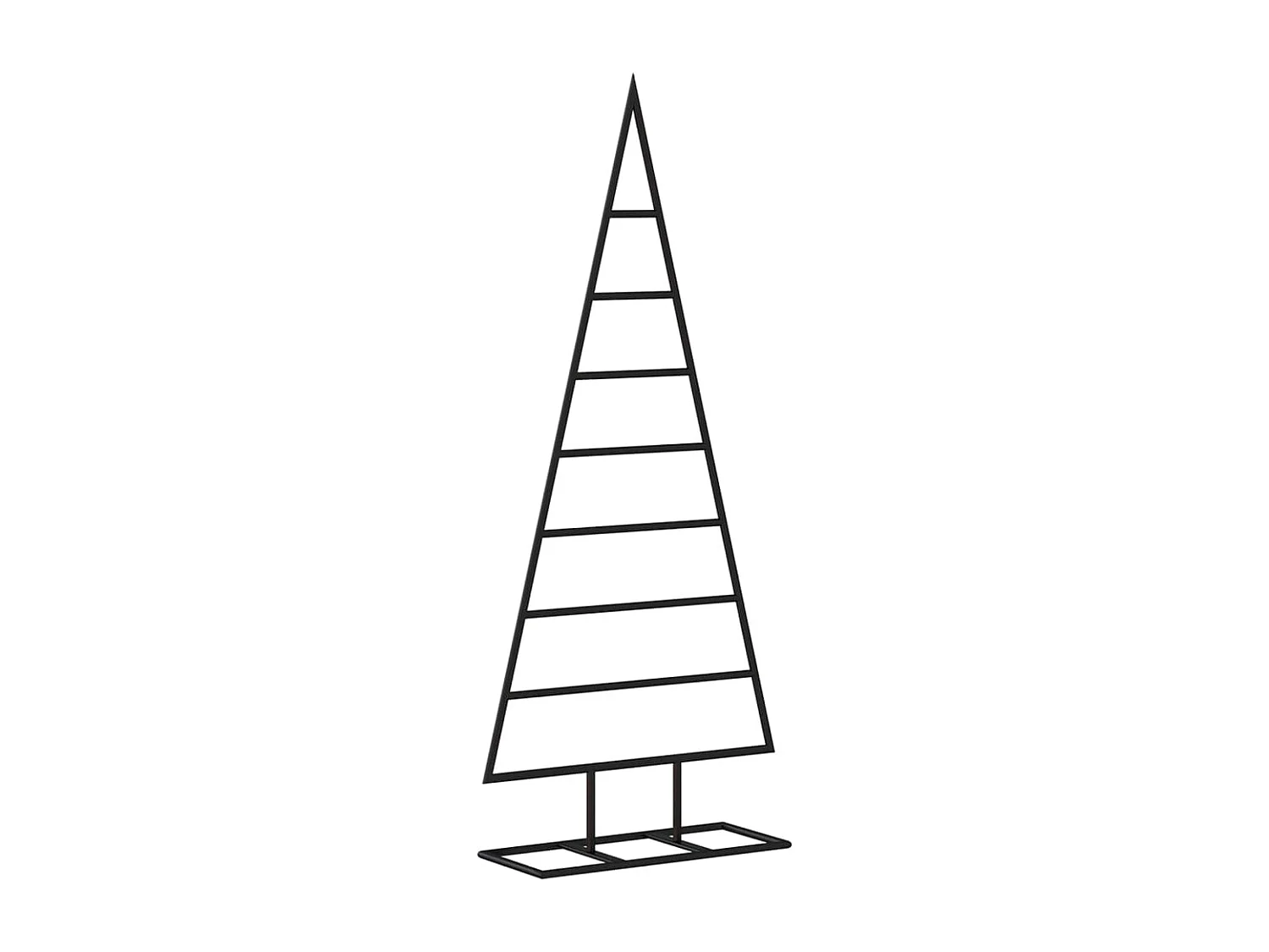 Albero di Natale in metallo per decorazione nero 125 cm