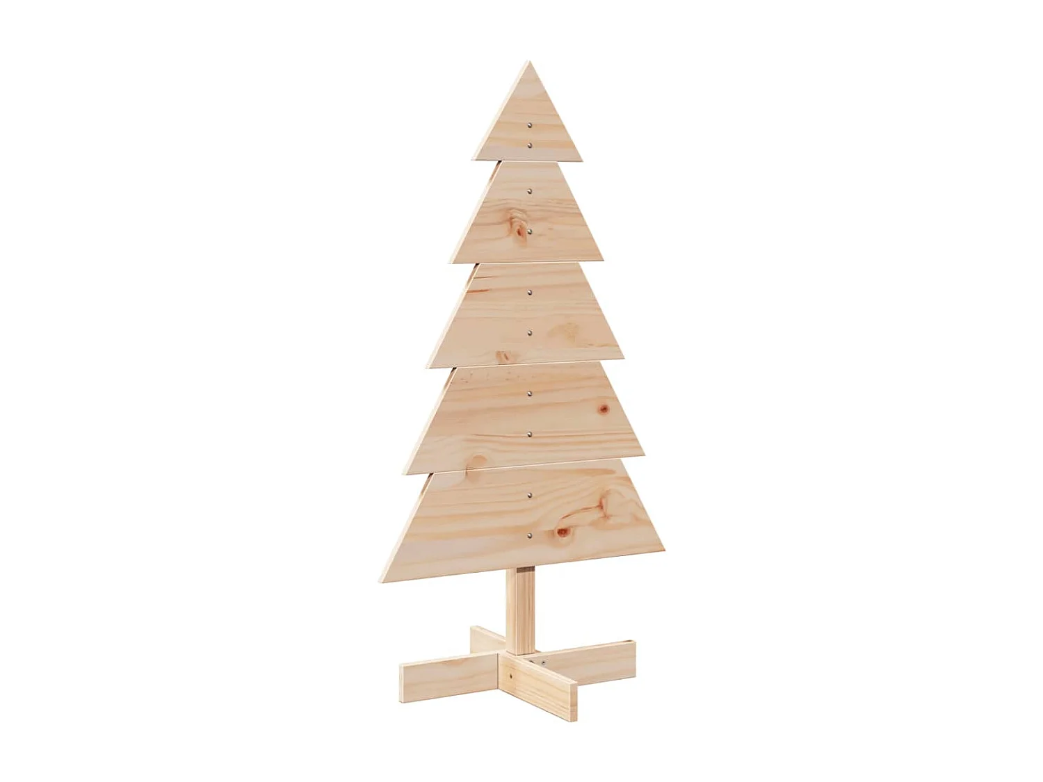 Albero di Natale in legno per decorazione 100 cm in legno di pino massiccio