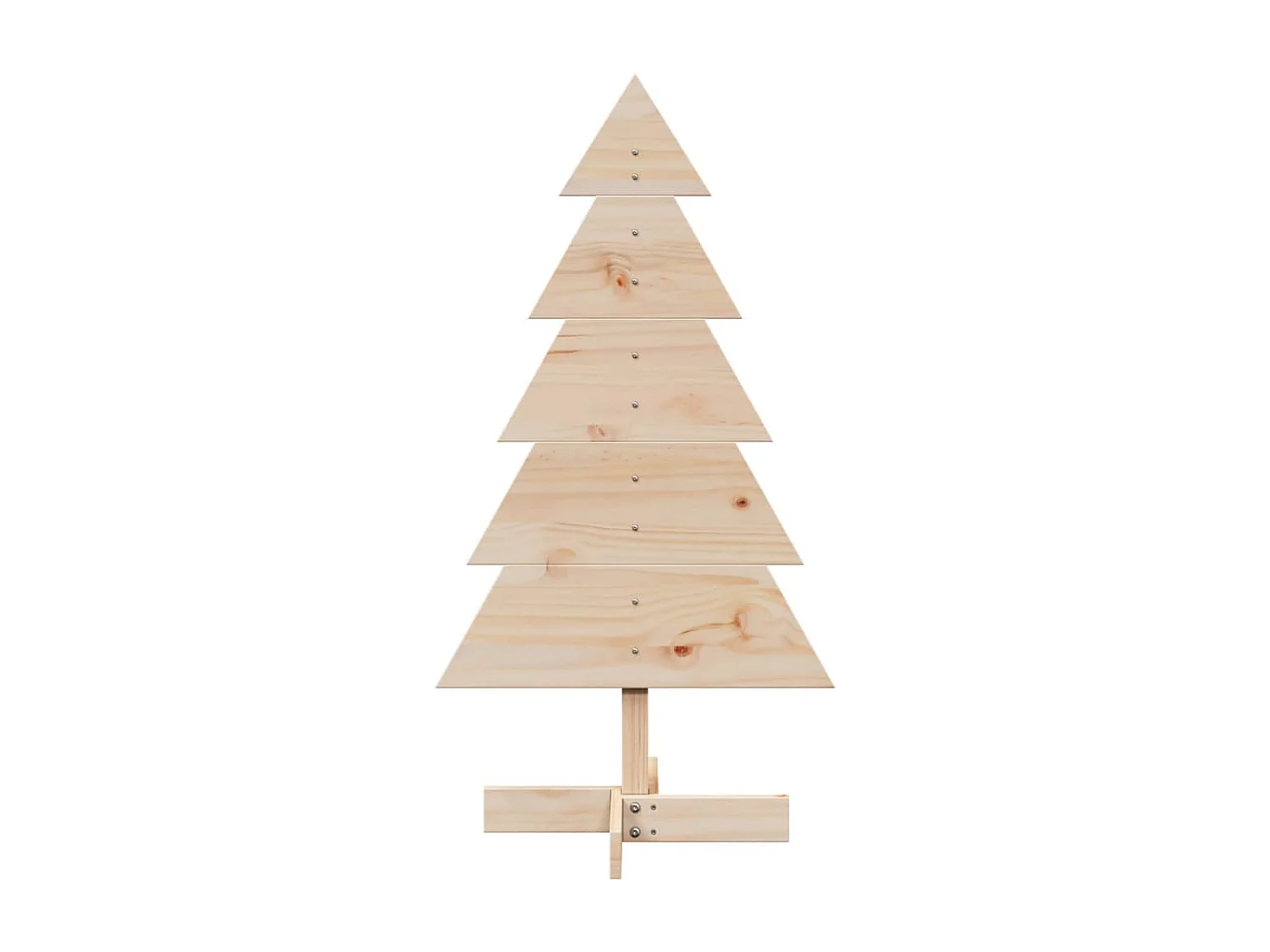 Albero di Natale in legno per decorazione 100 cm in legno di pino massiccio