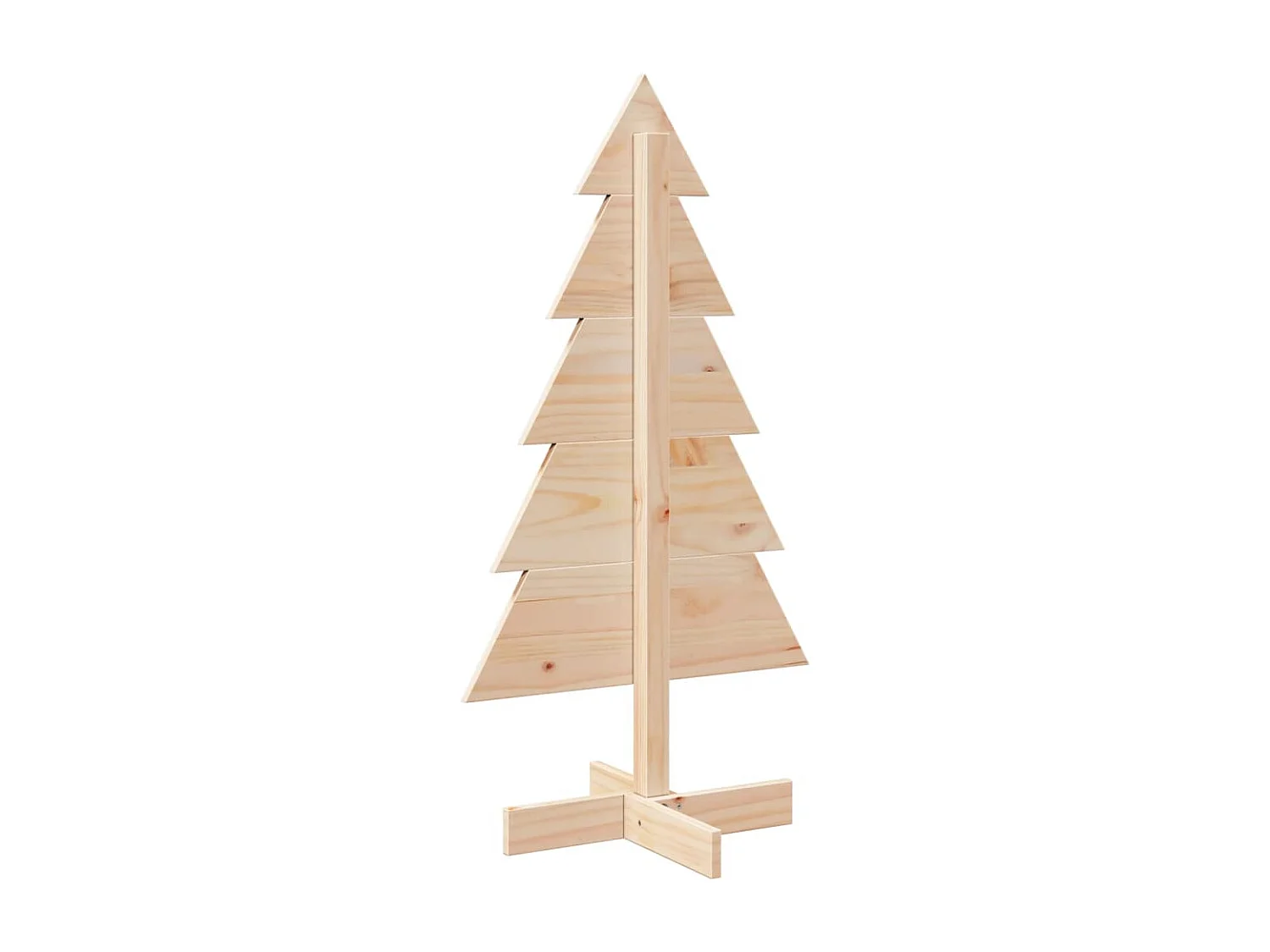 Albero di Natale in legno per decorazione 100 cm in legno di pino massiccio