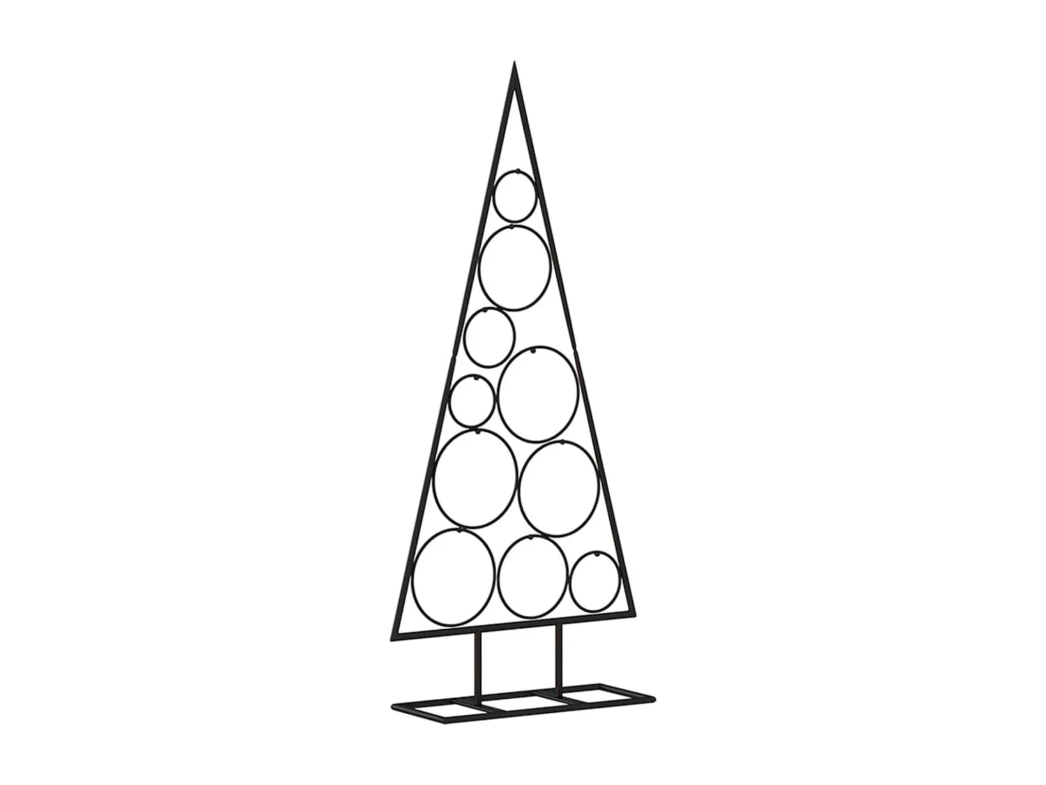 Albero di Natale in metallo per decorazione nero 90 cm