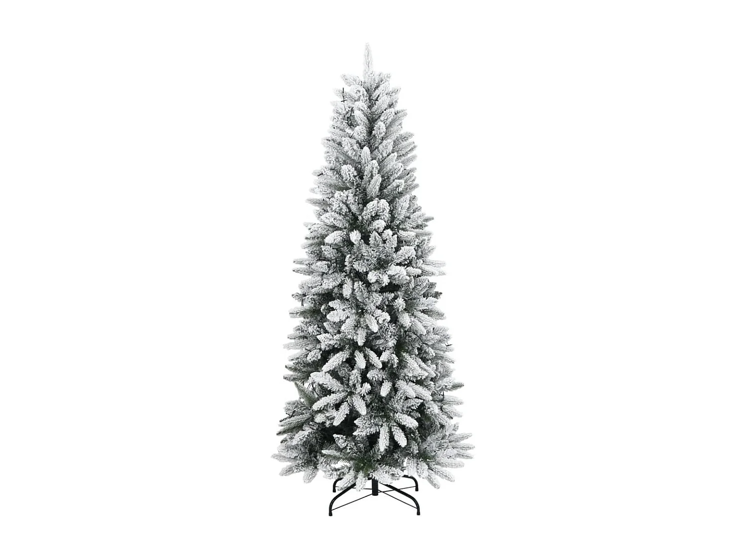 Albero di Natale artificiale 150 LED e neve floccata 150 cm