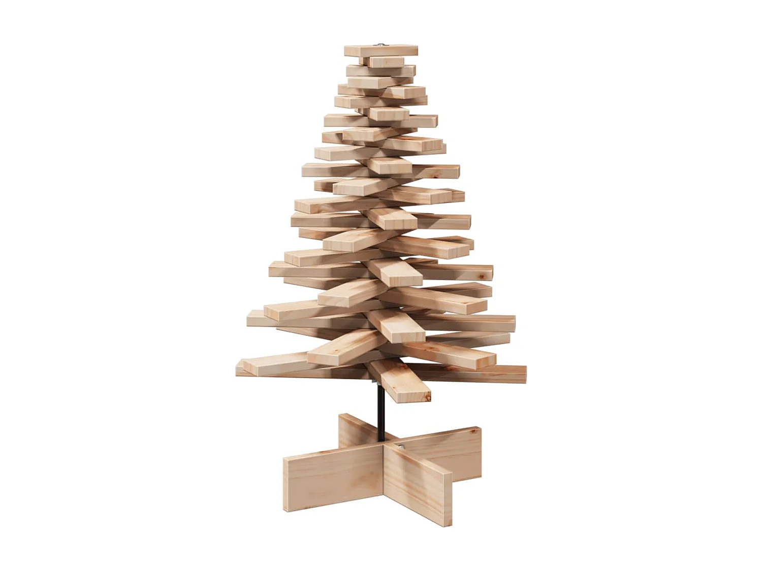 Albero di Natale in legno per decorazione 80 cm in legno di pino massiccio
