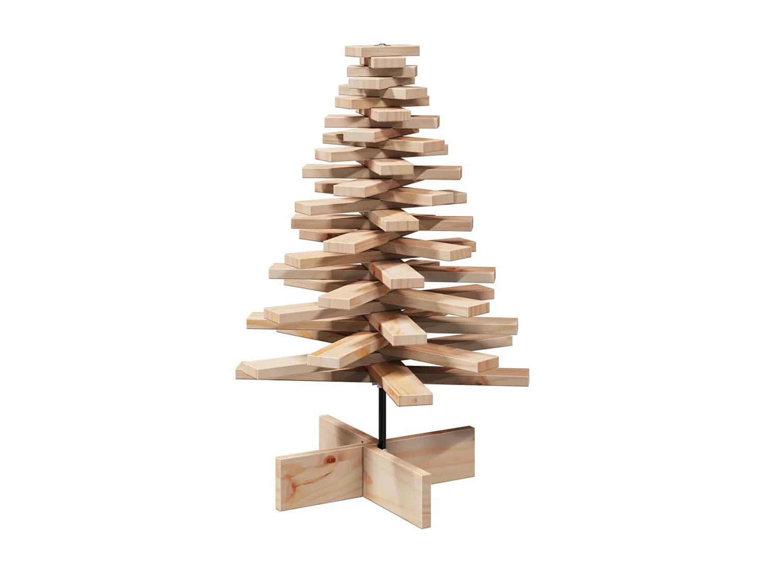 Albero di Natale in legno per decorazione 80 cm in legno di pino massiccio