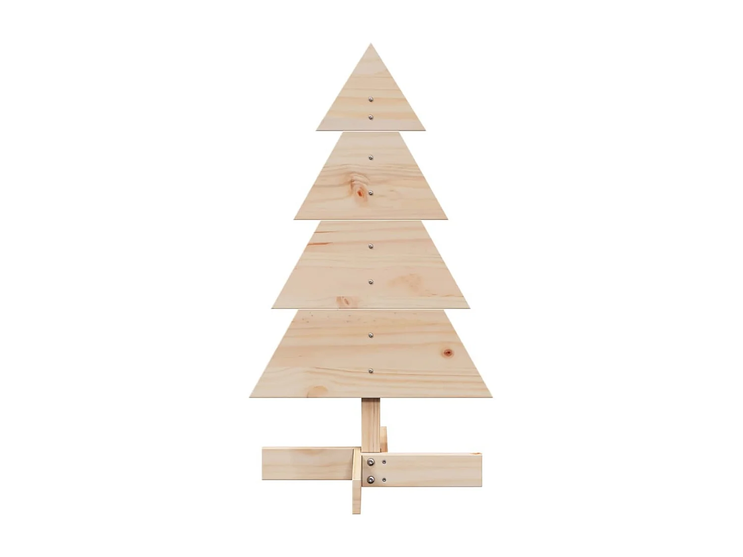 Árvore de Natal em madeira para decoração em pinho maciço de 80 cm