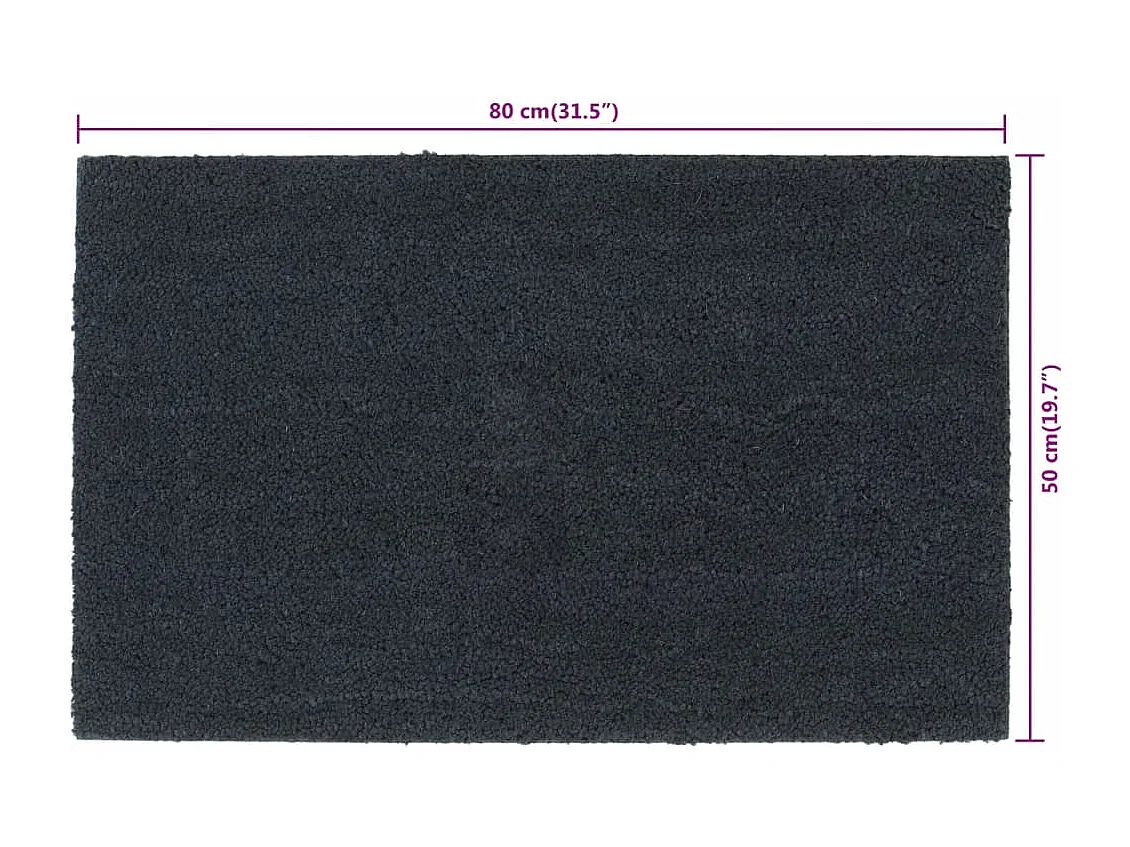 Zerbino grigio scuro 50x80 cm in fibra di cocco capitonnè