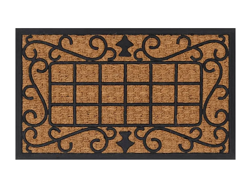 Zerbino rettangolare 45x75 cm in gomma e fibra di cocco