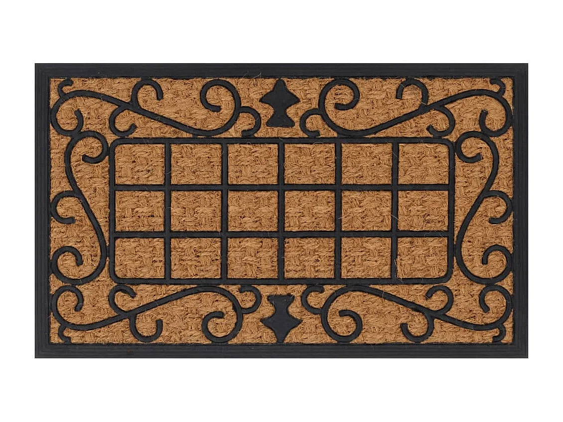 Zerbino rettangolare 45x75 cm in gomma e fibra di cocco