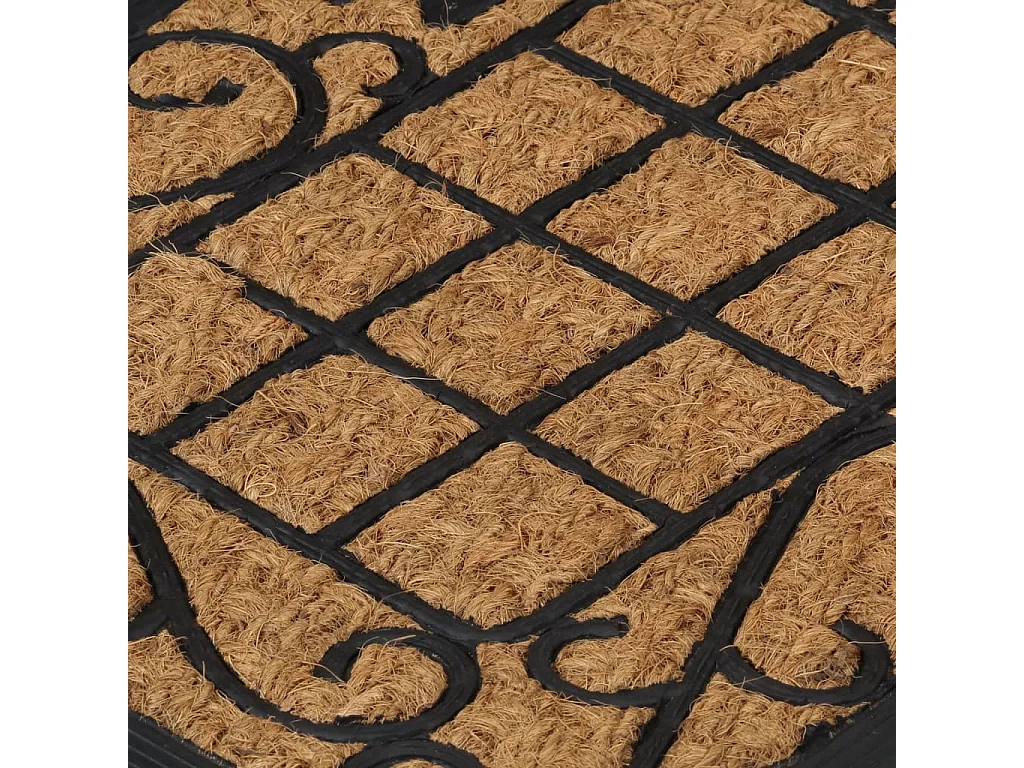 Zerbino rettangolare 45x75 cm in gomma e fibra di cocco