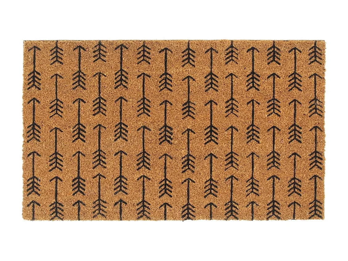 Tapis de porte naturel 45x75 cm fibre de coco touffeté