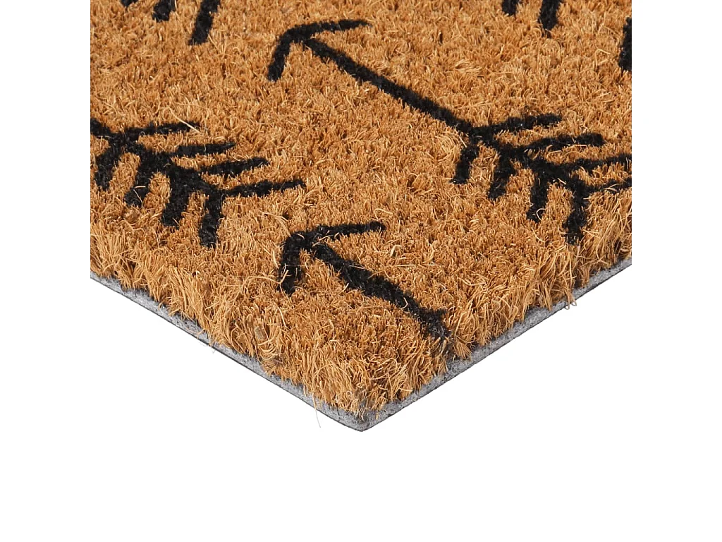 Tapis de porte naturel 45x75 cm fibre de coco touffeté