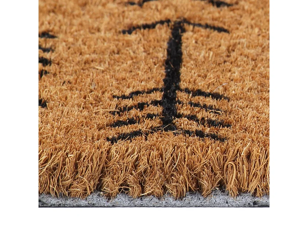 Tapis de porte naturel 45x75 cm fibre de coco touffeté