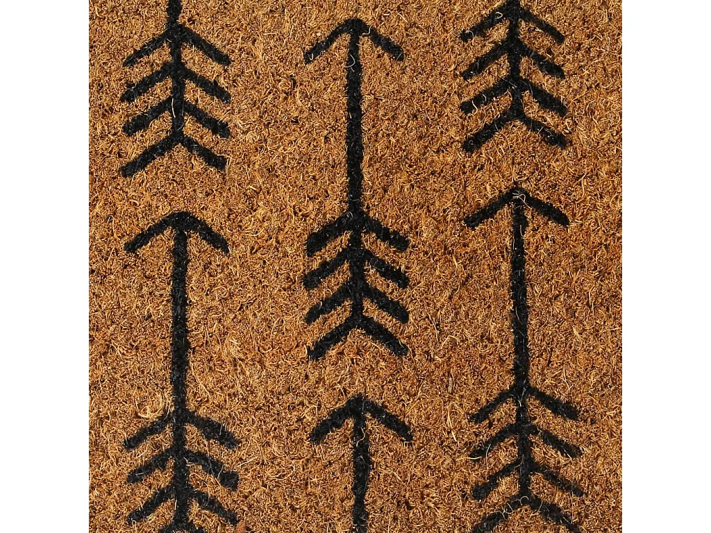 Tapis de porte naturel 45x75 cm fibre de coco touffeté