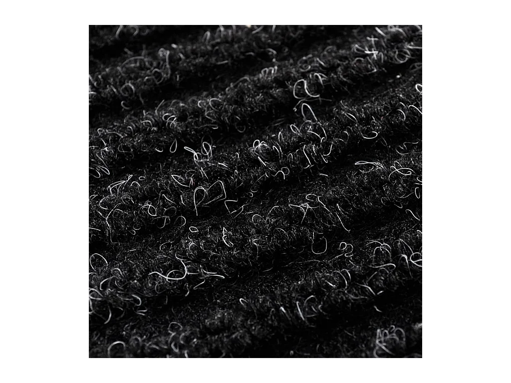 Schwarze Fußmatte 117x220 cm PVC