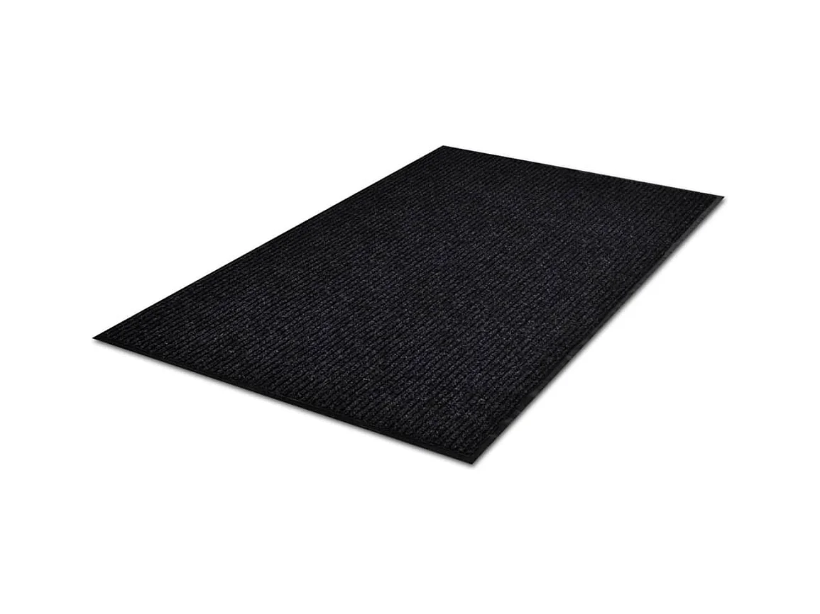 Schwarze Fußmatte 117x220 cm PVC