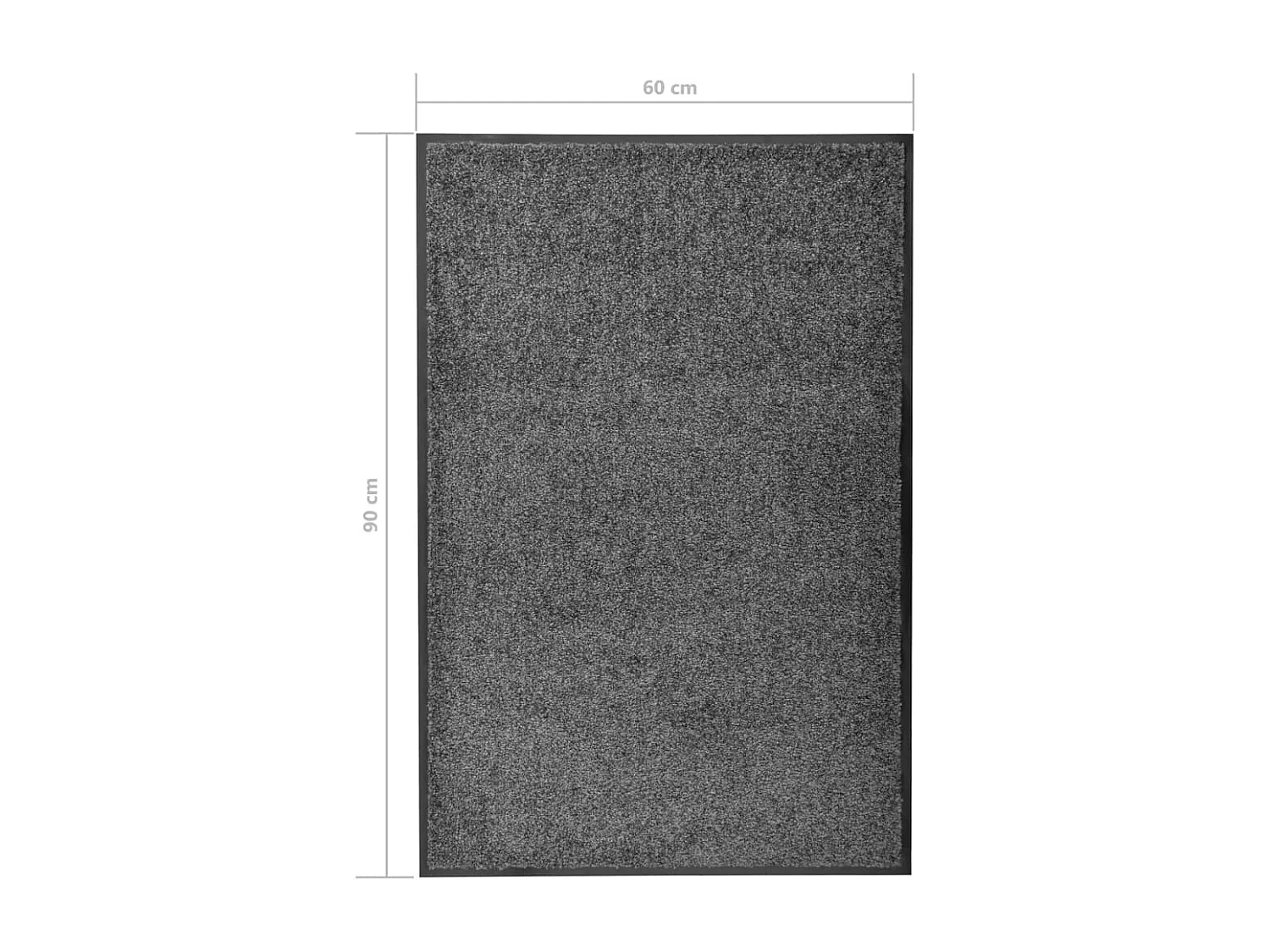 Paillasson lavable Anthracite 60x90 cm
