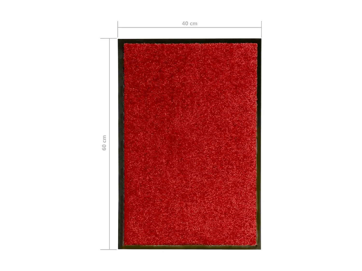 Paillasson lavable Rouge 40x60 cm