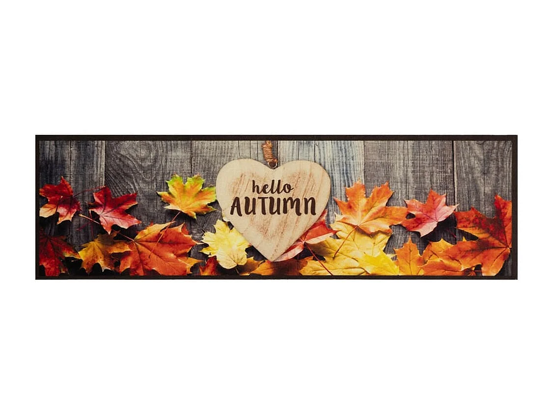 Tapis de cuisine lavable impression d'automne 45x150 cm velours