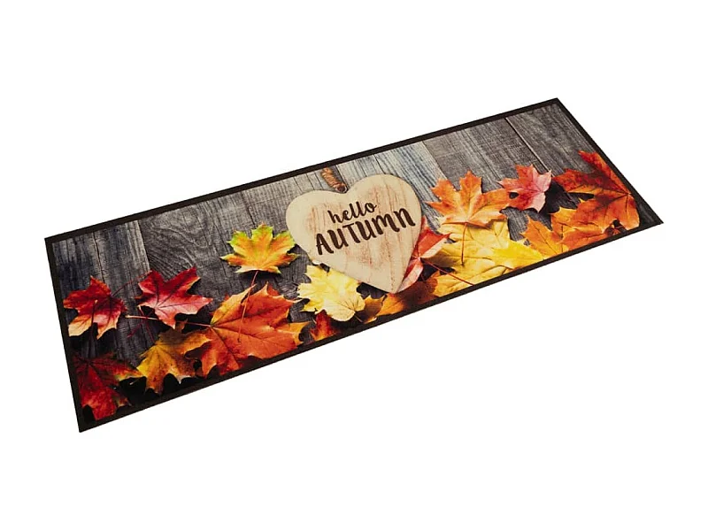 Tapis de cuisine lavable impression d'automne 45x150 cm velours