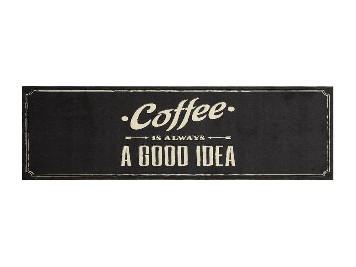 Alfombra de cocina lavable Café texto 45x150 cm terciopelo