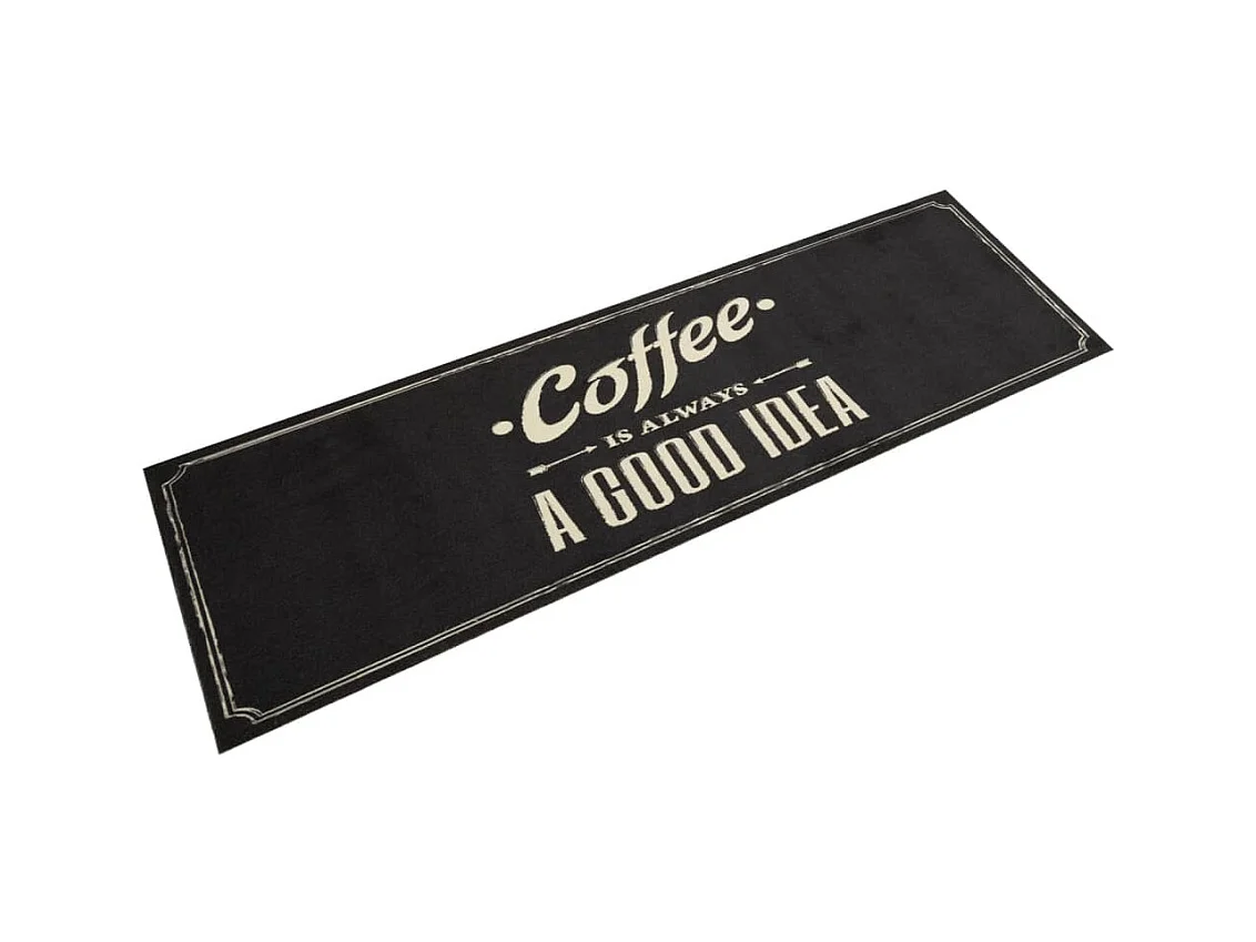 Wasbaar keukenkleed Koffie tekst 45x150 cm fluweel
