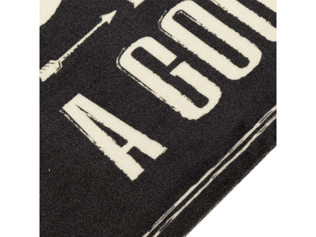 Tapis de cuisine lavable texte Coffee 45x150 cm velours