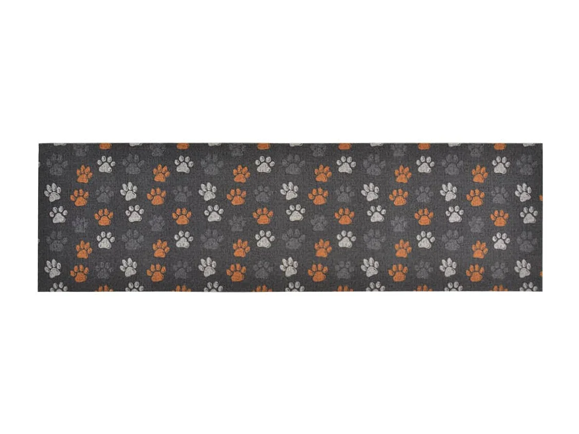 Tapete de cozinha lavável com estampa de pata 60x180 cm veludo