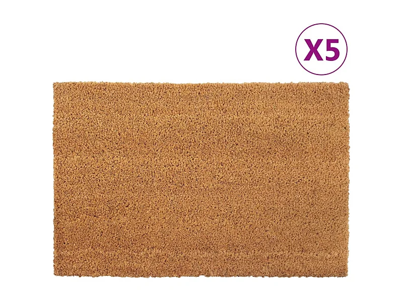 Fußmatte 5 Stück natur 40x60 cm getuftete Kokosfaser