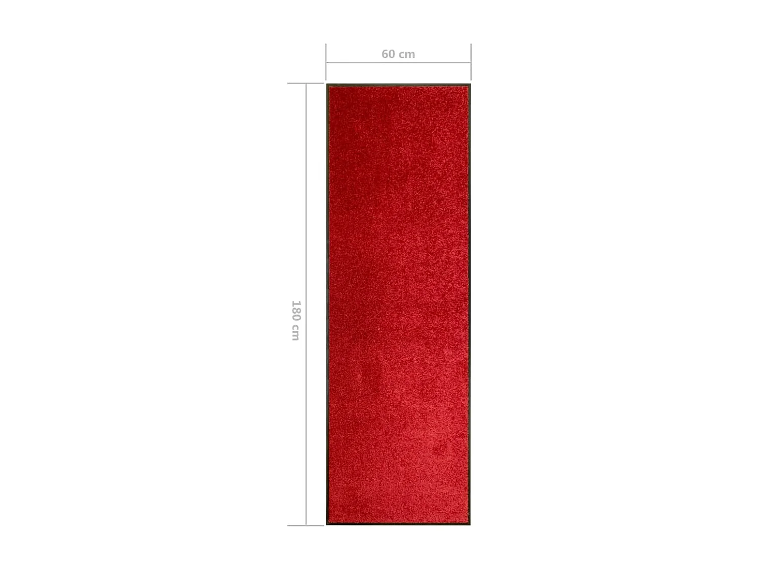 Zerbino lavabile Rosso 60x180 cm