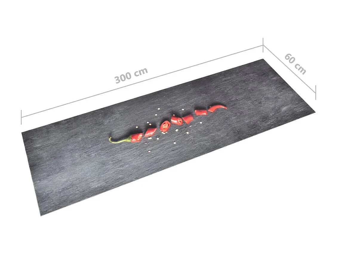 Tapis de cuisine lavable Poivre 60x300 cm