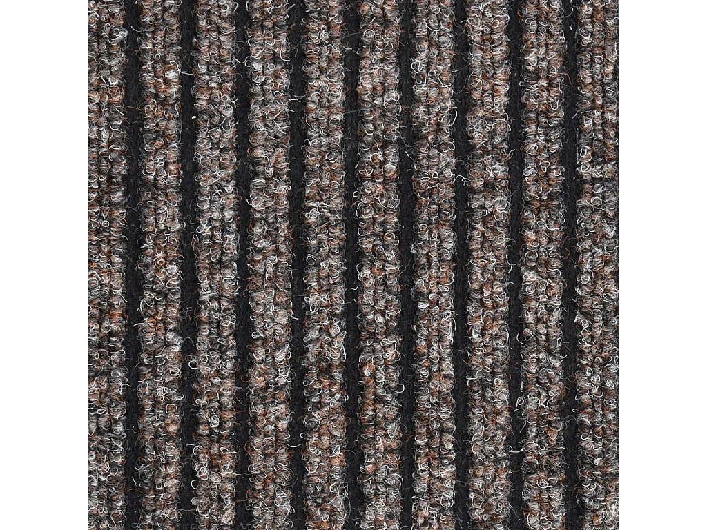 Beige gestreepte deurmat 80x120 cm