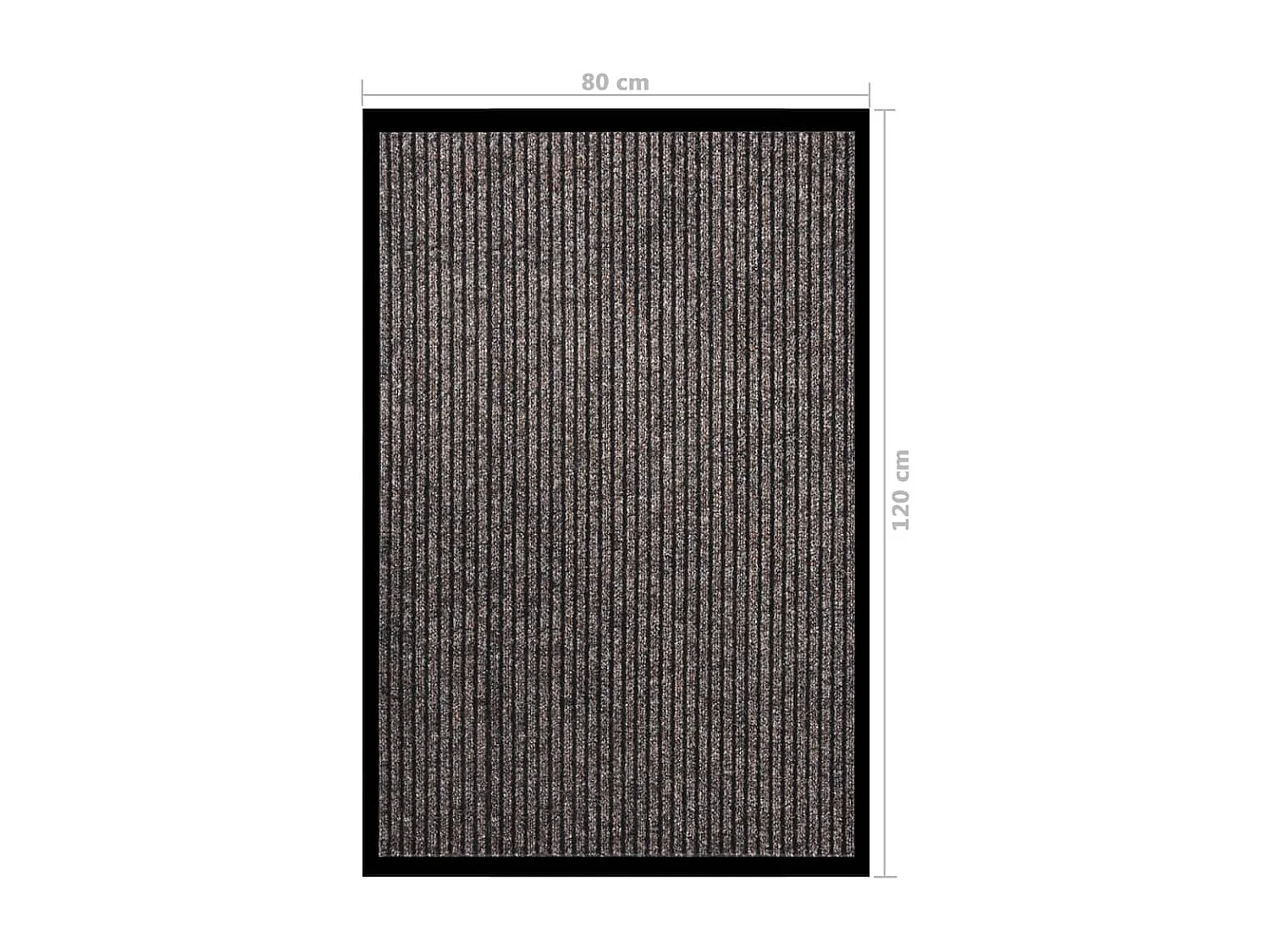 Beige gestreepte deurmat 80x120 cm