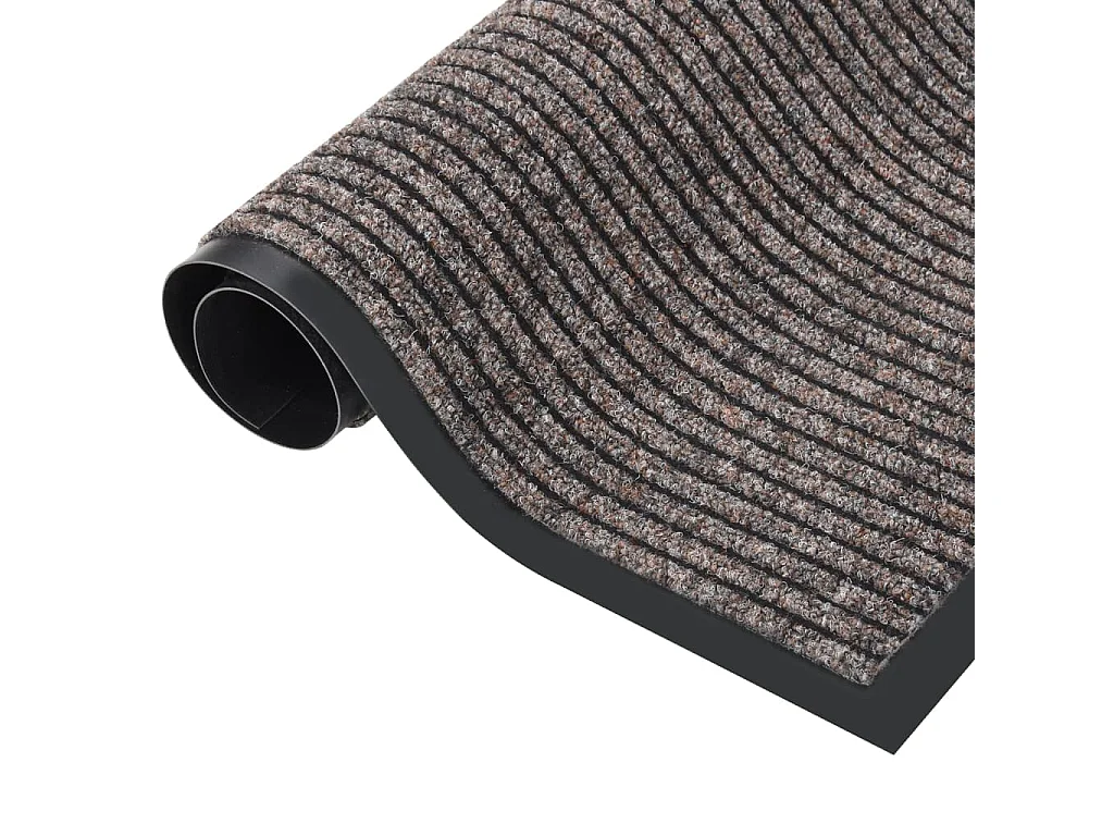 Beige gestreepte deurmat 80x120 cm