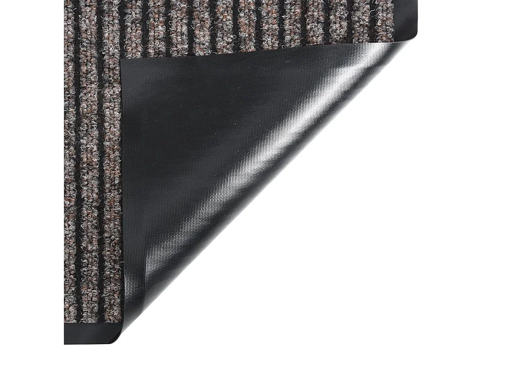 Beige gestreepte deurmat 80x120 cm