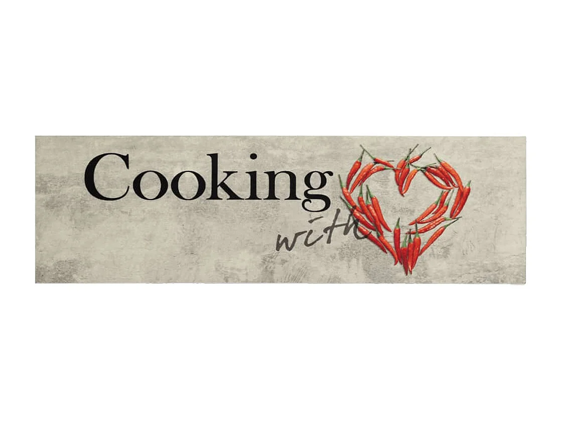 Tapis de cuisine lavable imprimé de piment Cooking 60x180 cm