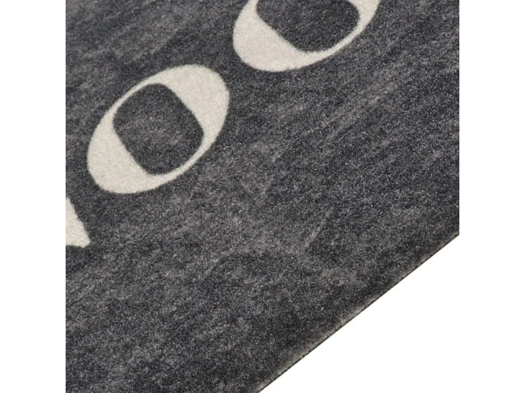 Tapis de cuisine lavable impression cuisine noir 45x150 cm