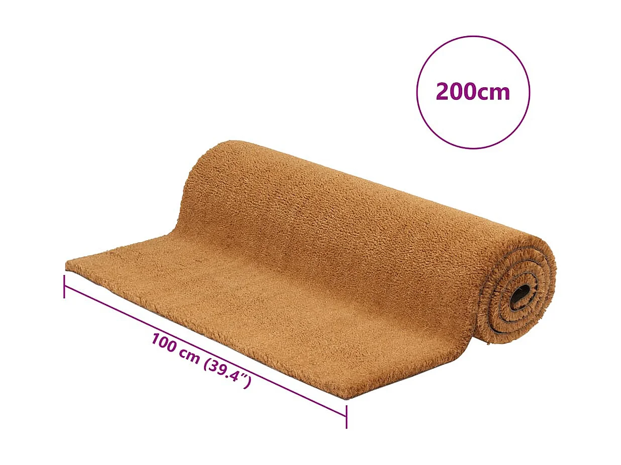 Zerbino naturale 100x200 cm in fibra di cocco capitonnè