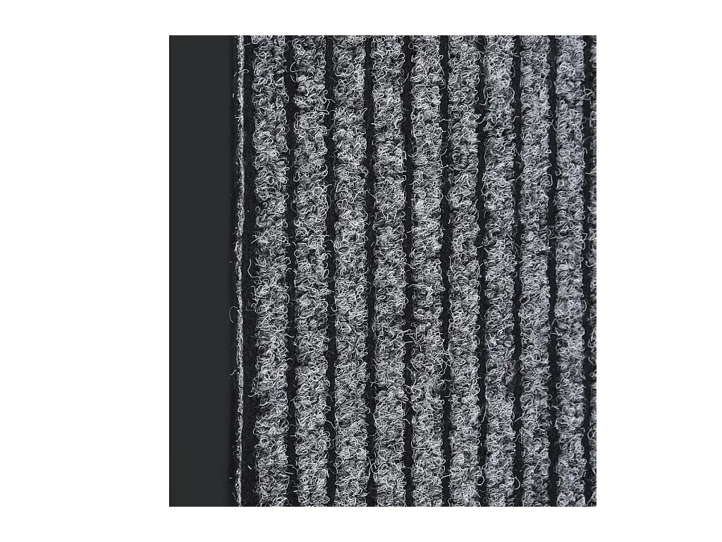 Capacho listrado cinza 80x120 cm